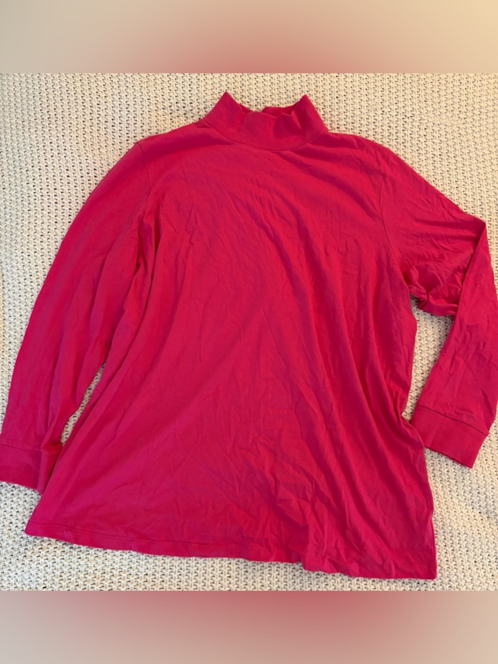 Woman Within Women’s Plus Size Pink Long Sleeve Mock Neck Top Size 22/24